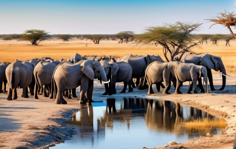 나미비아에서의 독특한 경험 - **Prompt for Namib Desert Landscape:**
    "A breathtaking panoramic shot of Deadvlei in the Namib D...